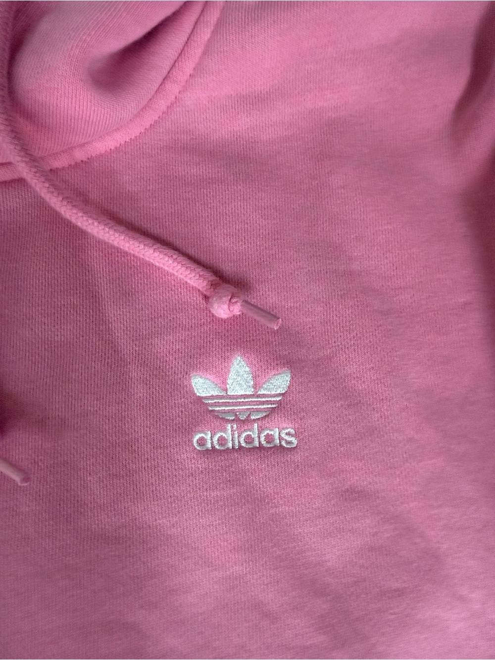 Adidas Adicolor Essentials Originals Embroidered Trefoil Hoodie Bliss Pink S - Picture 3 of 8